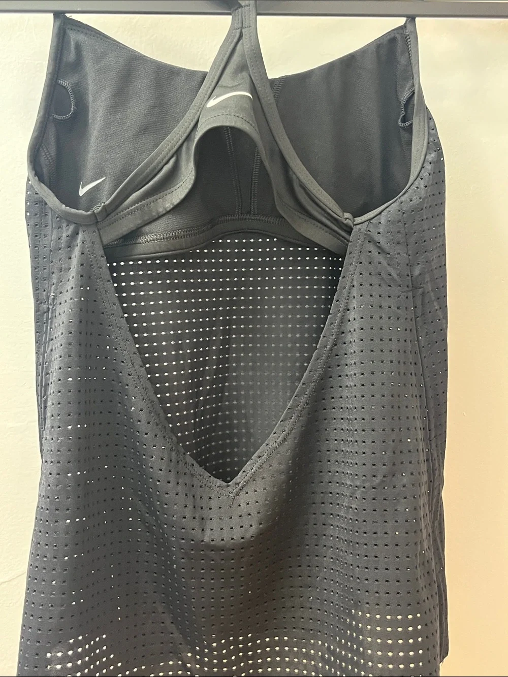 Nike- Essential Black Tankini Swim Top- New